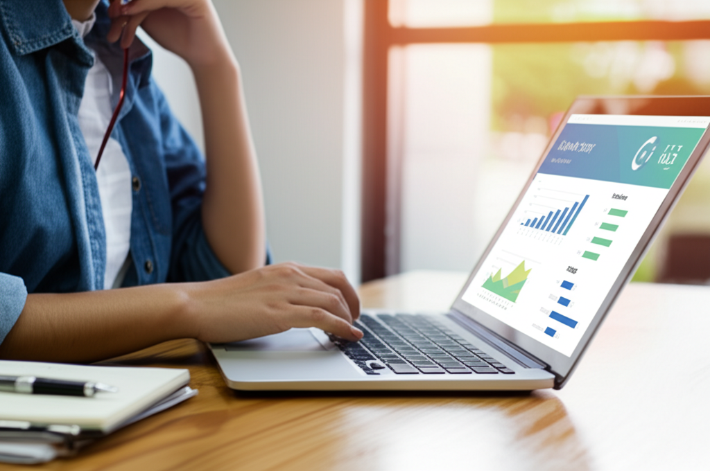 Business owner reviewing line of credit options